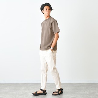 Taupe Double T Shirt