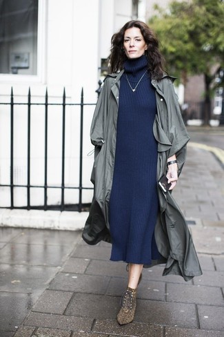 Navy Sweater Dress Outfits: 