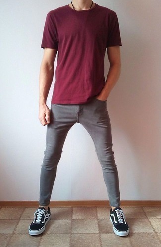 Grey Bleached Skinny Jeans