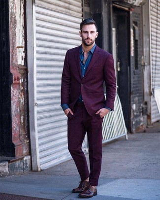 Violet Suit Outfits: 