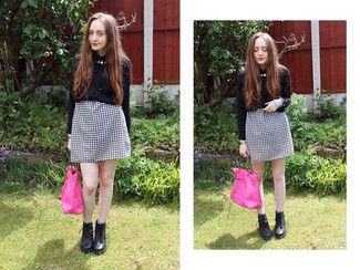 Andrea Gingham Mini Skirt