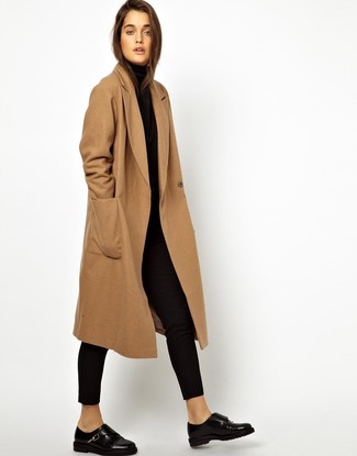 The Kensington Mid Wool And Cashmere Blend Felt Trench Coat Camel
