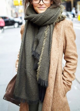 Double Faced Belted Wrap Coat Camel