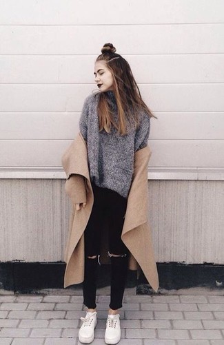 Madame Oversized Wool And Cashmere Blend Coat Camel
