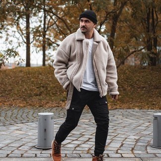 Black Cargo Pants Winter Outfits: 