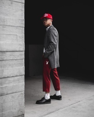 Burgundy Cargo Pants Outfits: 