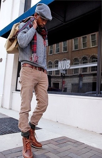 Burgundy Scarf Outfits For Men: 