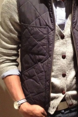 Essential Tailored Fit Mixed Media Vest