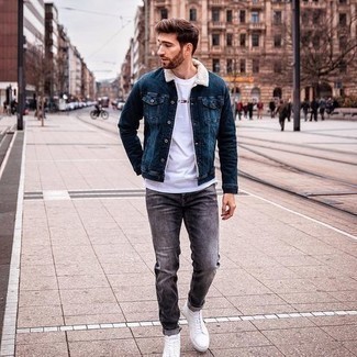 White Canvas High Top Sneakers Outfits For Men: 