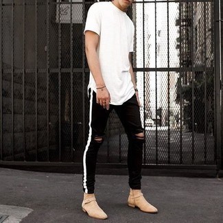 Black Ripped Jeans Outfits For Men: 