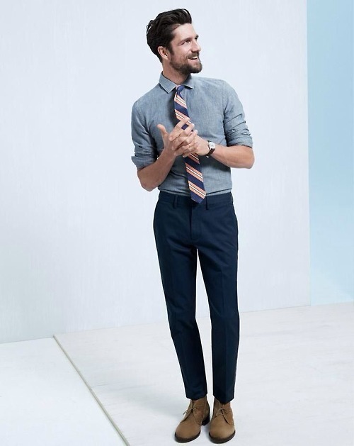 formal shirt for navy blue pant