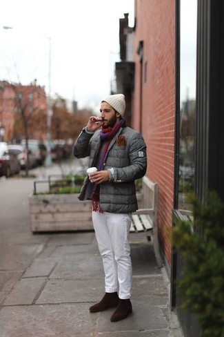 White Beanie Outfits For Men: 