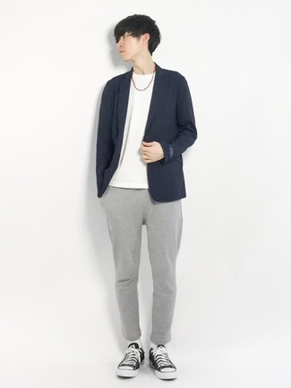 Navy Blazer Outfits For Men In Their Teens: 