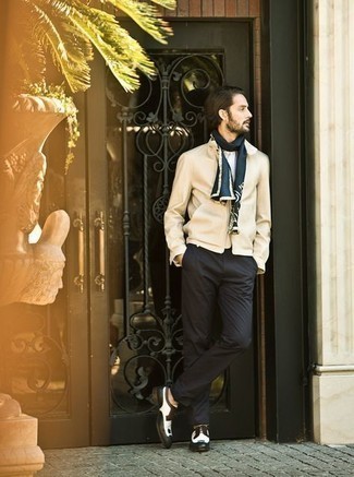 Black and White Leather Brogues Outfits: 