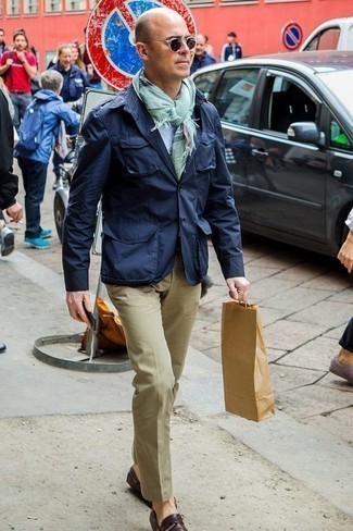 Mint Scarf Outfits For Men: 