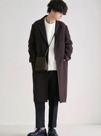 Dark Brown Leather Messenger Bag Outfits In Their Teens: 