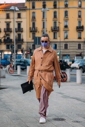 Brown Trenchcoat Outfits For Men: 
