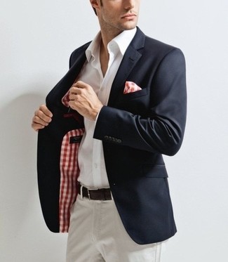 White and Red Gingham Pocket Square Outfits: 