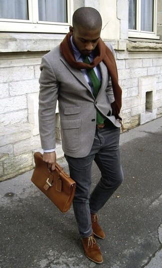 Green Knit Tie Outfits For Men: 