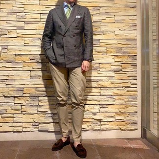 Green Print Tie Outfits For Men In Their 30s: 