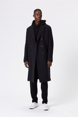 Black Overcoat Outfits: 