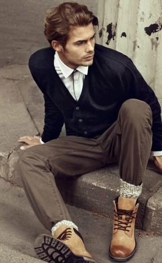 Grey Wool Socks Outfits For Men: 