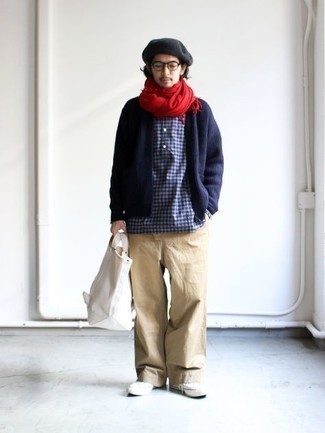 Red Scarf Outfits For Men: 