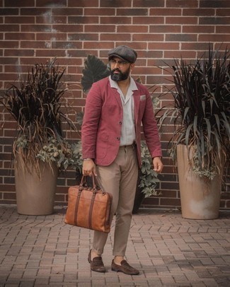 Brown Leather Briefcase Spring Outfits: 
