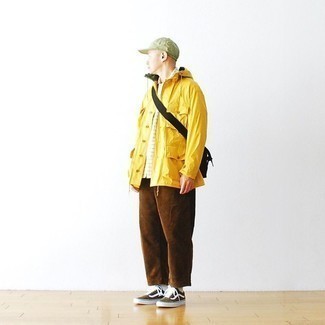 Orange Windbreaker Outfits For Men: 