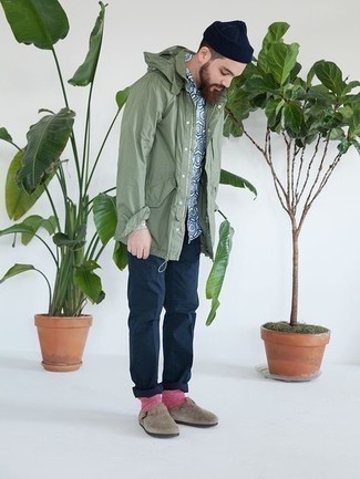 Hot Pink Socks Spring Outfits For Men: 