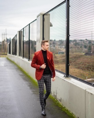 Red Blazer Outfits For Men: 