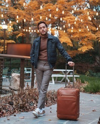 Brown Suitcase Outfits For Men: 