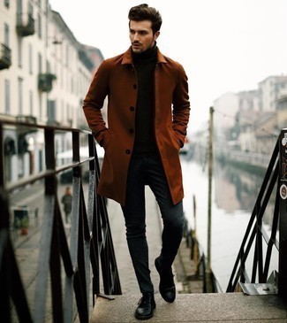 Tobacco Raincoat Outfits For Men: 