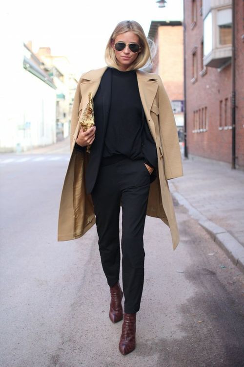 skinny dress pants with ankle boots