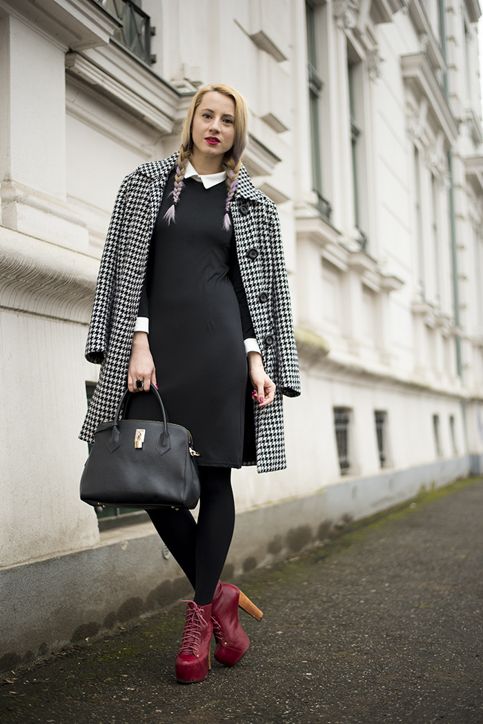 Houndstooth cheap ankle boots