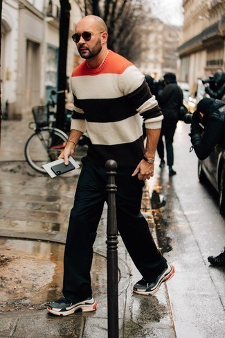 Striley Striped Wool Blend Sweater