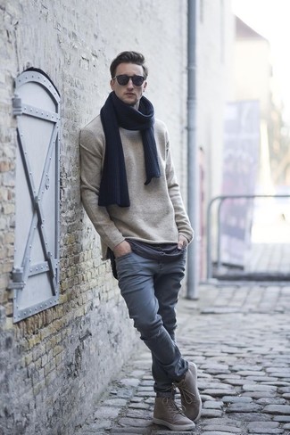 Grey High Top Sneakers Outfits For Men 