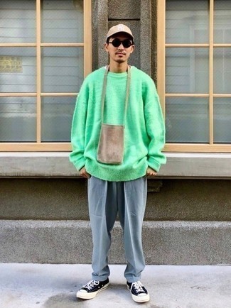 Green Intarsia Sweater