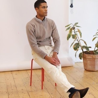 Regular Fit Tapered Linen Trousers