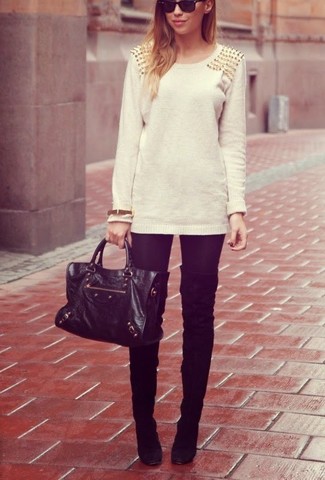 Cashmere Blend Embellished Sweater W Tags