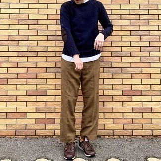Brown Nylon Trousers