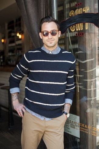 Crewneck Striped Sweater