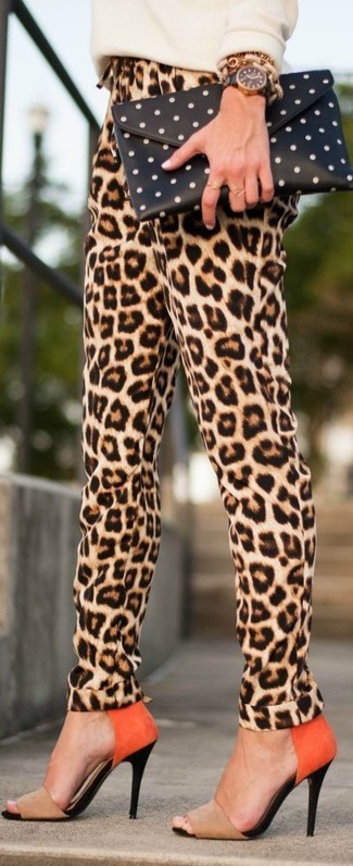 Etro Leopard Print Trousers, $488  | Lookastic