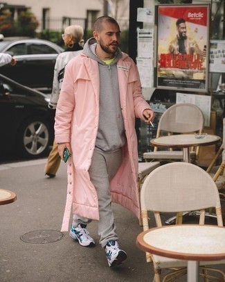 Pink Raincoat Outfits For Men: 