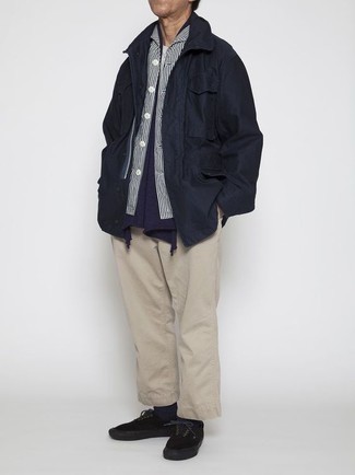 Field Jacket with Chinos Outfits: 