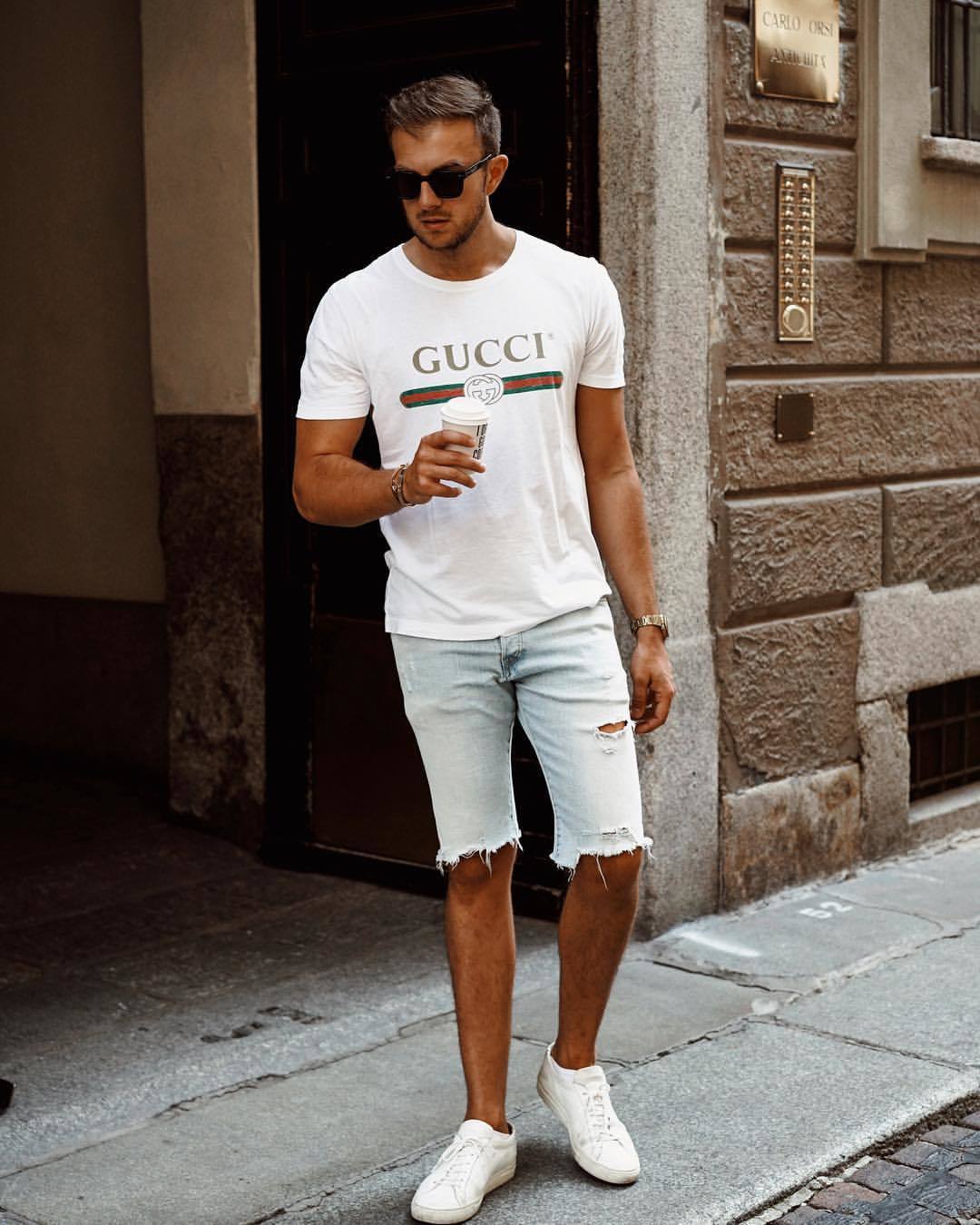 gucci sneakers with shorts