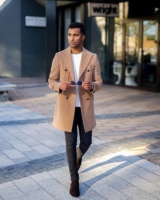 Bargain mesh Peculiar Dark Brown Suede Chelsea Boots with Black Pants Summer Outfits For Men In  Their 30s (12 ideas & outfits) | Lookastic