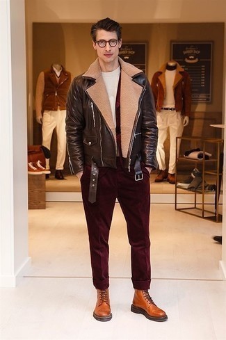 Burgundy Suit Cold Weather Outfits: 