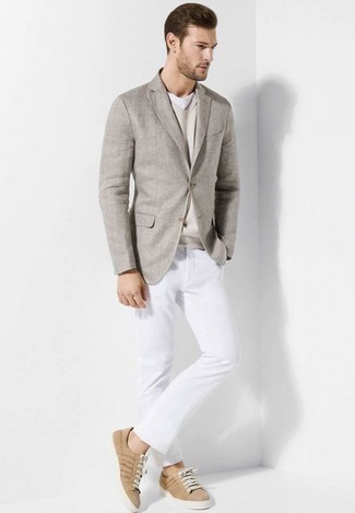 Tan Sweater Vest Outfits For Men: 
