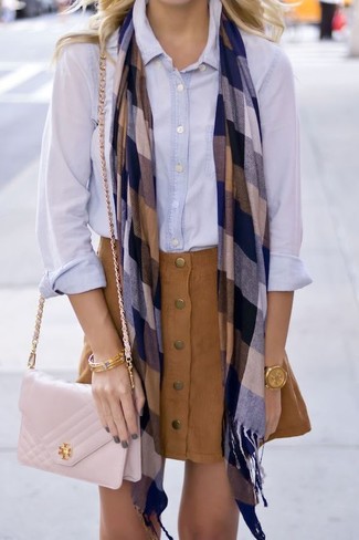 Navy Scarf Outfits For Women: 